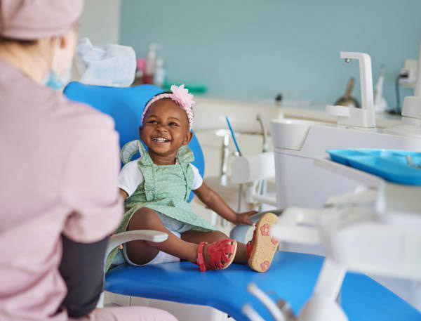 child in dental chair